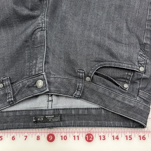PRANA Jada Grey/Charcoal Demin 5 Pocket Straight Leg Organic Cotton Jean SZ 8/29 - Picture 15 of 16